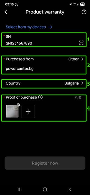 EcoFlow регистрация гаранция форма